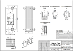 Пластинчатый теплообменник medrom.shop/FHC028-30-3.0-HF1F2(G1")/H3(H9.8)/H4(H19.2) 1724